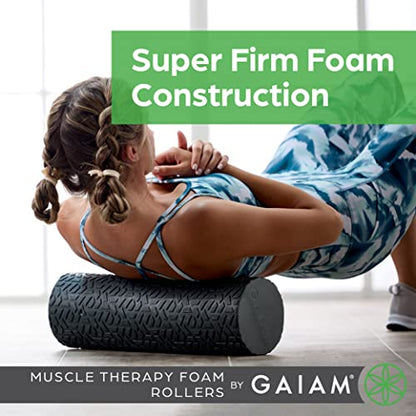Gaiam Restore Foam Roller, Muscle Recovery, 36" Long | High-Density EVA Foam | Deep Tissue Massage | Pre & Post-Workout Muscle Recovery | Multiple Sizes | Home & Gym