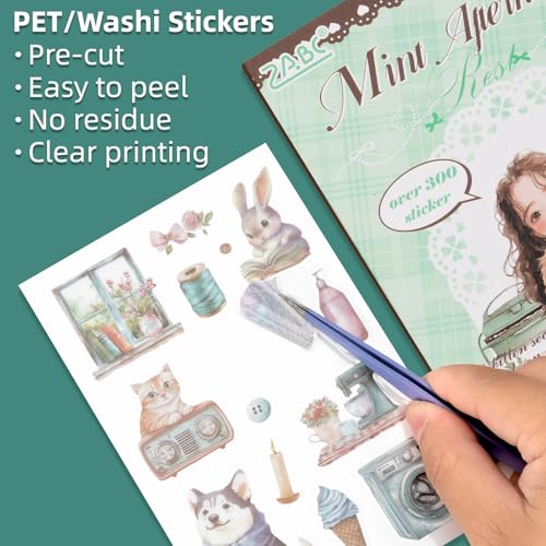Family Series Sticker Scrapbooking Supplies for Junk Journal, 20 Sheets PET Stickers - color: Family Series