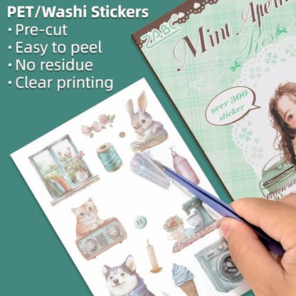 Family Series Sticker Scrapbooking Supplies for Junk Journal, 20 Sheets PET Stickers - color: Family Series