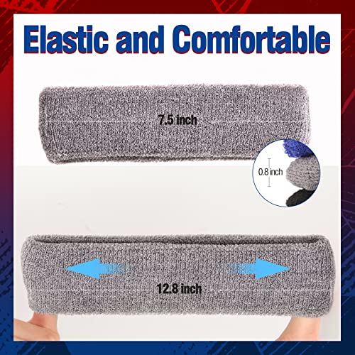 Sweatbands Sports Headband for Men & Women, Moisture Wicking Hairband Athletic Towel Headbands Cotton Head Sweat Bands for Running, Cycling, Yoga, Spa - color: B-mix 4 pcs-2