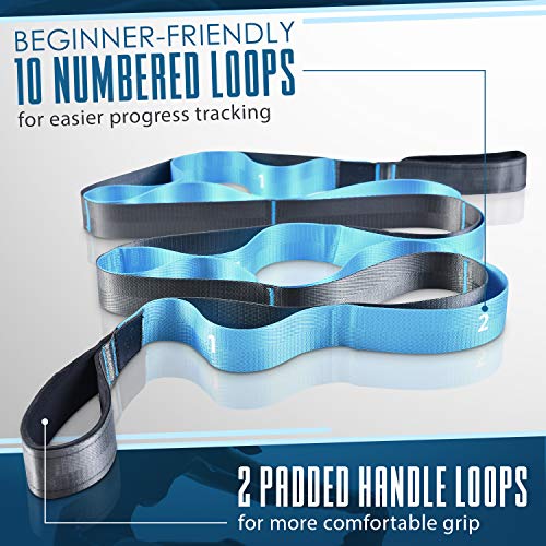 Yoga Stretching Strap - 12 Loop Non-Elastic Band