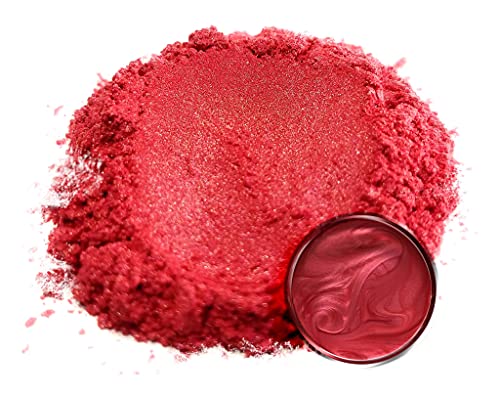 Eye Candy Pigments Premium Red Mica Powder - Red Rose (50gr) - for Epoxy, Resin, Soap, Paint, Woodworking, Acrylic Pouring, Bath Bombs, Fishing Lures - DIY Arts and Crafts Additive - color: Red Rose