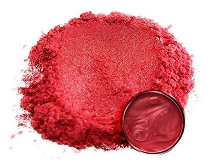Eye Candy Pigments Premium Red Mica Powder - Red Rose (50gr) - for Epoxy, Resin, Soap, Paint, Woodworking, Acrylic Pouring, Bath Bombs, Fishing Lures - DIY Arts and Crafts Additive - color: Red Rose