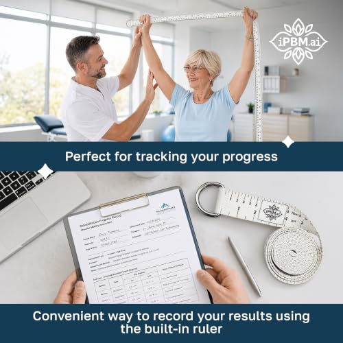 Precision Yoga Strap – Stretching Strap with Measurement Indicators for Physical Therapy, Recovery, Mobility & Flexibility Tracking – Durable Polyester Webbing with Metal D-Rings