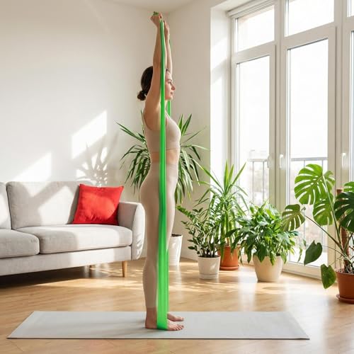 1.5M Resistance Band Elastic Stretch Band for Yoga Pilates and Strength Training - color: green