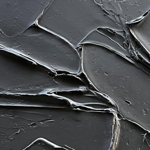 NANKAI Art Hand Painted Black Canvas Wall Art 48x24 inch Abstract Modern Oil Painting Contemporary Textured Wall Art Minimalist Artwork Home Decor - color: Nkhb126