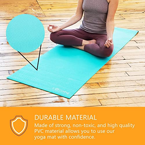 Sol Living Travel Yoga Mat - Natural Tree Rubber for Extra Grip - Non-Slip, Foldable, Eco-Friendly - Perfect for On-the-Go Yoga, Pilates, Fitness, Meditation - 24" x 72", Green - color: Green