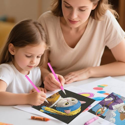 FlyingMage 5D Diamond Art Painting Kits for Adults, 4 Pack Cute Animal Full Drill Diamond Dots Paintings, DIY Diamond Crafts and Art Mosaic Kits, Kawaii Paint with Diamonds (Oil Painting Cats) - color: Oil Painting Cats
