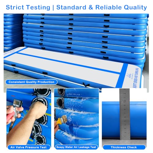 10FT Inflatable Gymnastics Tumbling Mat with 39.3 x 23.6 in Air Roller