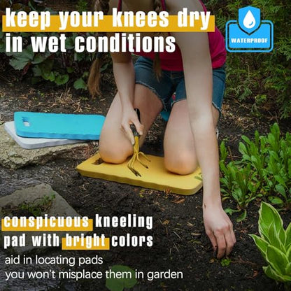 Altdorff Garden Kneeling Pad 3pcs, Extra Wider 8.66“, Kneeling Mat Waterproof with Bright Color Tone, Knee Pads for Gardening, Yoga, House Clean, Repair Work