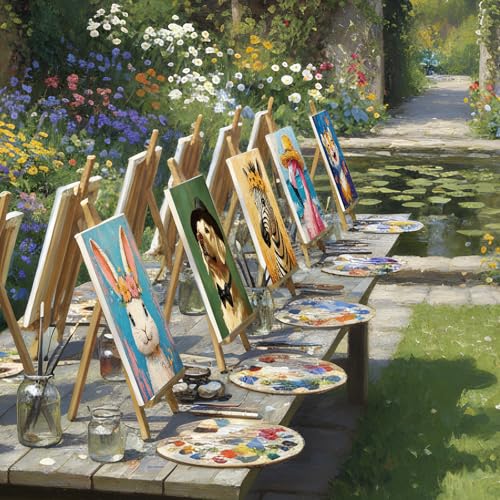 Sherr 24 Pcs Pre Drawn Canvas for Painting Adult Pre Printed Canvas Bulk Sip and Paint Kit Stretched Panels Paint Set for Theme Valentine Painting Night Party Favor(Carton Animal,8 x 10 Inch) - size: 8 x 10 Inch, style: Carton Animal