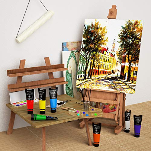 GOTIDEAL Acrylic Paint Titanium White Tubes 120ml (4.1 oz) | Non Toxic, Non Fading, Rich Pigments,for Painters, Adults & Kids,Ideal for Canvas Wood Clay Fabric Ceramic Craft Supplies - color: Titanium White, style: Regular