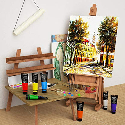 GOTIDEAL Acrylic Paint Prussian Blue Tubes(120ml, 4.1 oz) | Non Toxic, Non Fading, Rich Pigments,for Painters, Adults & Kids,Ideal for Canvas Wood Clay Fabric Ceramic Craft Supplies - color: Prussian BLue, style: Regular
