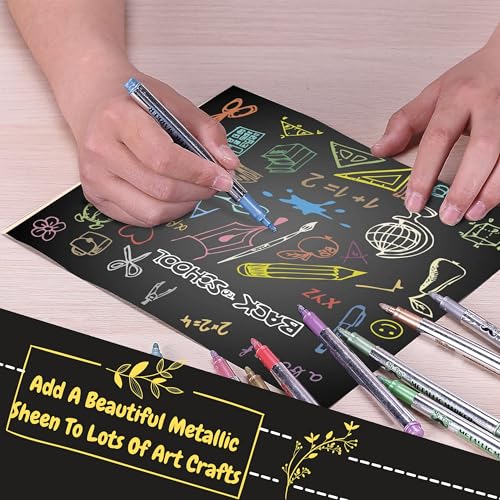 Mr. Pen- Metallic Paint Markers, 10 Colors | Metallic Markers for Black Paper Pens to Write on Black Paper - style: Metallic Markers