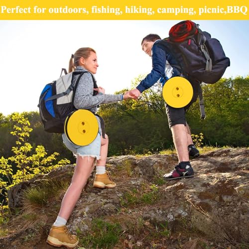 Fishboy Upgraded Collapsible Stool, 400lbs Max Weight, Lightweight But Sturdy, Portable Retractable Folding Telescoping Foldable Camping Stool for Adults Outdoor Fishing Hiking BBQ - color: Yellow