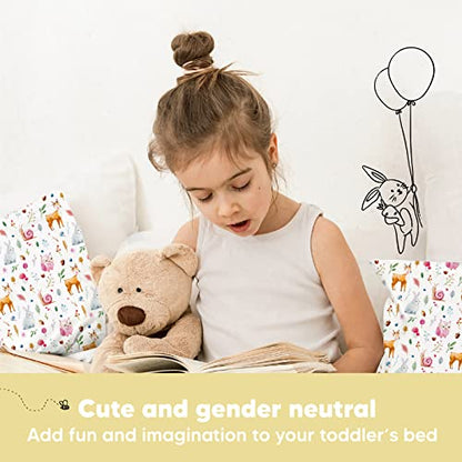 Toddler Pillow with Pillowcase, 13x18 My Little Dreamy Pillow (Forestland) - color: Forestland