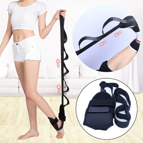 Leg Rehabilitation Training Stretching Belt with Multiple Loops to Lift Leg - Knee Replacement Recovery Aid for Patients Elderly Adults