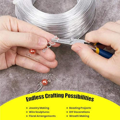 18 Gauge Aluminum Wire 540 Ft (Silver, 1mm), Metal Armature Wire for Sculpting, Aluminum Craft Material, Jewelry Making, Bendable for Crafts, Beading & Floral Design by Simba Steel - style: 18 Gauge x 540 FT