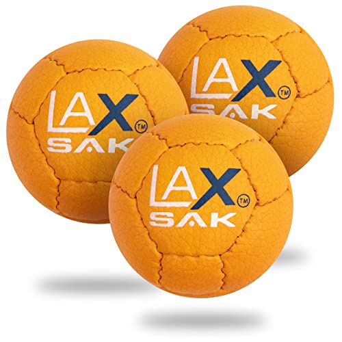 Soft Practice Lacrosse Balls,1, 2, 3, 6, 12, 24, 36, 60, & 120 Packs - Same Weight & Size as a Regulation Lacrosse Balls, Great for Indoor & Outdoor Practices, Less Bounce & Minimal Rebounds - color: 주황색., size: 3 Pack
