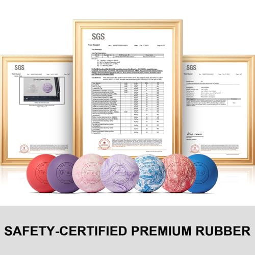 Massage Lacrosse Ball, 2.5 Inch Firm Solid Rubber Deep Tissue Ball for Myofascial Release, Plantar Fasciitis & Muscle Knot Relief, for Foot, Glutes, Shoulder Blades, Calves, 1 Count Pink - color: Pink