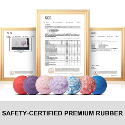 Massage Lacrosse Ball, 2.5 Inch Firm Solid Rubber Deep Tissue Ball for Myofascial Release, Plantar Fasciitis & Muscle Knot Relief, for Foot, Glutes, Shoulder Blades, Calves, 1 Count Pink - color: Pink