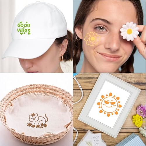 64 pcs Small Stencils for Crafts, Reusable 3 Inch Stencils, Including Flower Plant & Butterfly Patterns, DIY Craft Paint Great Templates for Painting on Wood, Fabric, Wall, Rock & Home Decor