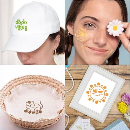 64 pcs Small Stencils for Crafts, Reusable 3 Inch Stencils, Including Flower Plant & Butterfly Patterns, DIY Craft Paint Great Templates for Painting on Wood, Fabric, Wall, Rock & Home Decor