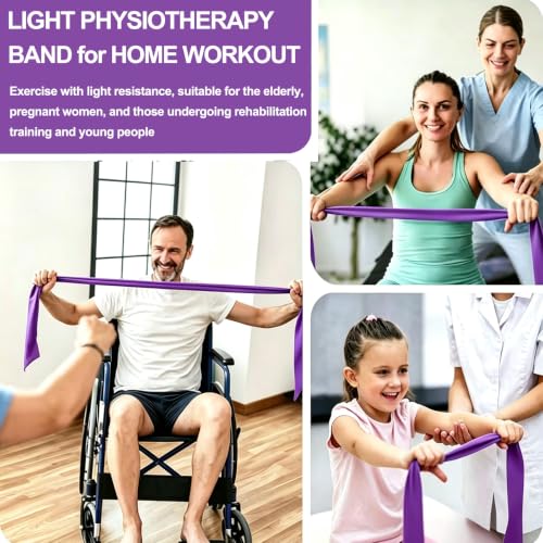 Resistance Bands for Working Out, Physical Therapy, Yoga & Pilates - color: Purple