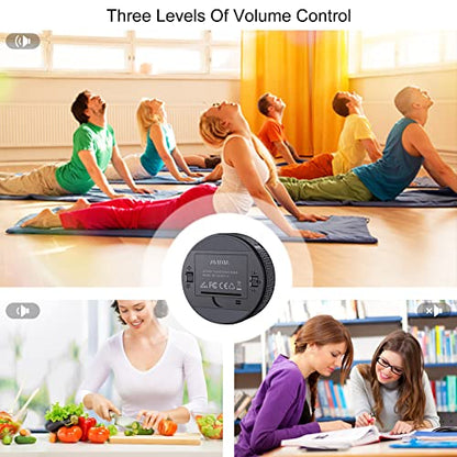 AVINIA Digital Kitchen Timers, Visual timers Large LED Display Magnetic Countdown Countup Timer for Classroom Cooking Fitness Baking Studying Teaching, Easy for Kids and Seniors Black - color: Black
