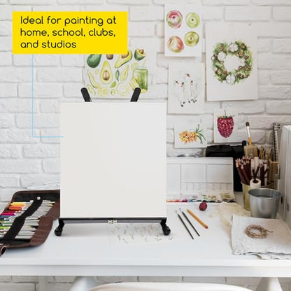 MEEDEN Tabletop Easels, Metal Easel Stand for Painting & Display, Aluminum Desktop Art Painting Easel, Foldable Portable Paint Easel Tripod Stand for Canvas, Paintings, Photos, Books, Signs - size: 1-Pack