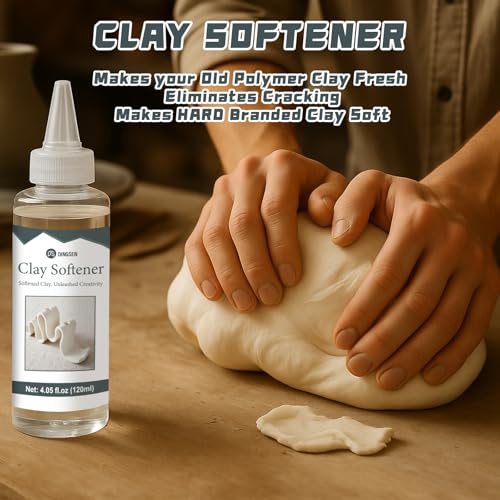 120ml Liquid Polymer Clay Softener, Restores Workability and Shine | Non‑Toxic/Odorless,Revive Hardened Clay,Enhances Flexibility & Adhesion,Ideal for Ceramic Artists,Teachers & DIY Craft Lovers