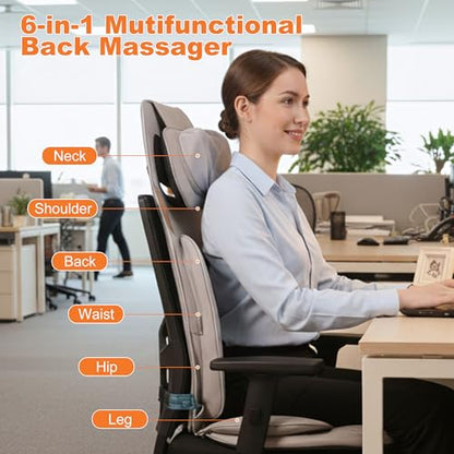 Shiatsu Neck and Back Massager, Rolling Up and Down Deep Tissue Pain Relief - color: Gray