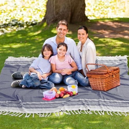 Large Camping Blanket Throw Blanket Car Essentials Lightweight Compact Roadtrip Gadgets Motorhome Rv Accessories Glamping Tent Gear Must Haves Hiker Equipment Hiking Supplies Backpacking Necessities - color: Blue, size: Giant Large 82''x88''