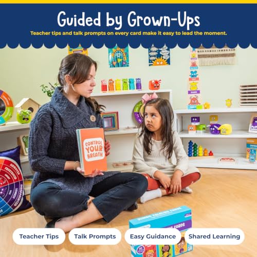 Open The Joy Jumbo Calming Cards, SEL Mindfulness Cards for Kids 3+
