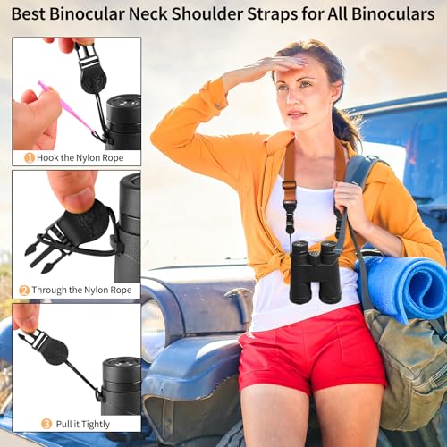 FIEIL Adjustable Shoulder Strap, Nylon Camera Strap, Comfortable Neck Strap for iPad, Cellphone Tablet, Camera, Laptop, Binocular, Luggage Bag (Brown Universal Lanyard) - color: Brown