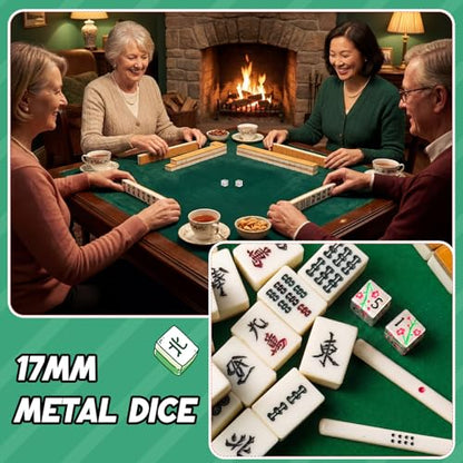 2 Pcs Mahjong Dice Metal, Classic, Silver Pink | D6 Mah Jong Dice,Standard Size Mahjong Dice, Durable Material, Replacement for Lost Dice, Board Game Mahjong Supplies - color: Silver Pink, size: Classic