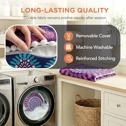 Codi 32 Inch Round Floor Pillow, Large Meditation Pouf Cushion , Memory Foam Stuffer Circle Throw Pillows - (Purple Orchid, 1 Count (Pack of 1)) | Oversized round seating for yoga & zen, Supportive shredded memory foam filling, Removable machine washable