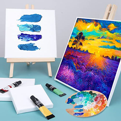 4 Packs Square Canvases for Painting with 4"x 4", 6"x 6", 8"x 8", 10"x 10", Painting Canvas for Oil & Acrylic Paint - size: 4 Packs - 4 Sizes (4x4 6x6 8x8 10x10)