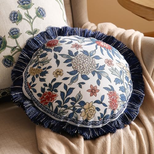 patdrea Designer Vintage Linen Throw Pillow Cover,Diameter 16"-Ivar A - color: Ivar a, size: 16" x 16" (Pack of 1)