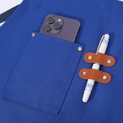 AFUN Chef Aprons for Women Men with Oversized Pockets, 12-Ounce Cotton Canvas Cross Back Water Repellent Apron (Royal Blue) - color: Royal Blue
