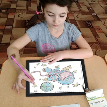 ME456 A4 LED Light Box 14" Light Pad USB Power Light Table for Tracing, | Tattoo Transferring, Drawing, Sketching, Animation, Stenciling, Diamond Art Painting, Home & Classroom Learning Activities - style: 14" Black (USB Powered)