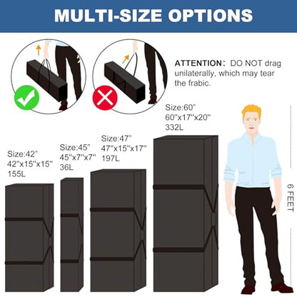 COOLBEBE 45 Inch Tripod Carrying Case - 45x7x7 Inch Storage Bag, Black - size: 45"x 7"x 7"