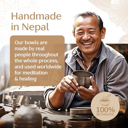 Silent Mind Tibetan Singing Bowl Set – Easy to Play & Beginner Friendly Meditation Bowl with Cushion, Mallet & Case | Stress Relief & Mindfulness | Gift-Ready