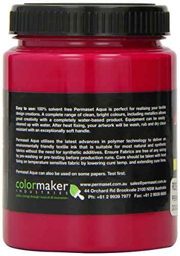 Permaset Aqua Standard 300ml Rose - Screen Printing Ink for Fabric - Ideal Screen Printing Kit for Home Office, Starter Kit, Fabric Paint, Screen Printer and Other Fabric Ink