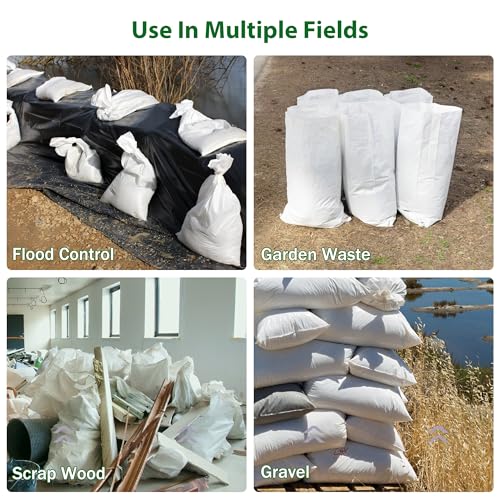 12X Heavy Duty Woven Sand Bags, 20"x30" Empty Sacks