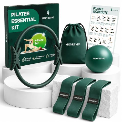 Green Pilates Kit for Women with Ring, Ball & Resistance Bands