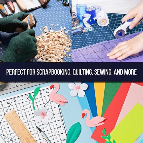 U.S. Art Supply 40"x60" Self-Healing Cutting Mat 5-Ply White/Blue | Double-Sided White/Blue Craft Mat, Non-Slip Cutting Mats for Crafts, Sewing, Quilting, Scrapbooking - color: White/Blue