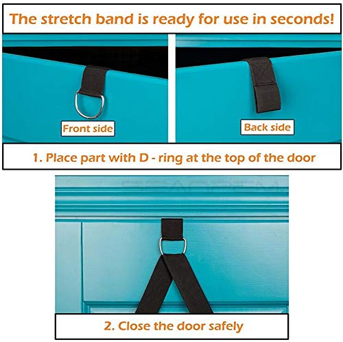 Adjustable Leg Stretcher Lengthen Ballet Stretch Band - Easy Install on Door Flexibility Stretching Leg Strap Great Cheer Dance Gymnastics Trainer Stretching Equipment Taekwondo Training - color: Light Blue