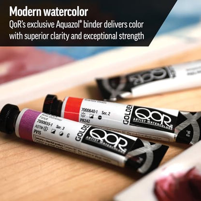 GOLDEN QoR Artist Watercolors, Ardoise Gray, 11 ml Tube, Professional Watercolor Paint, Transparent - color: Ardoise Gray