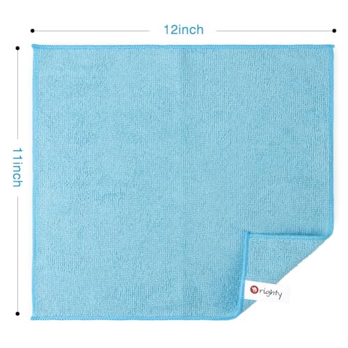 Orighty Microfiber Cleaning Cloth, Cleaning Rags, 12 Pack, 12x11 in, Blue - color: Blue, size: 12 Pack